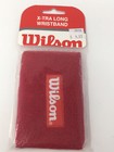 Wilson Wristband Extra Long Tennis Sports Sweatband Red Wrz106500 New Sealed