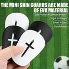 2 Pair Mini Shin Guards Soccer  Black   White Anti-slip Miniature Shin Guards   