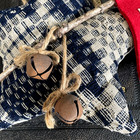 Vtg Primitive Homespun Blue Plaid Star Pillow Shelf Tuck Americana Ornament