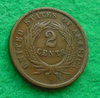 Usa United States 1865 2 Cents  Better Grade  n-97 