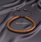 Vintage Bronze Men s Bracelet   Adjustable Drawstring Design   Antique Copper