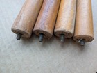 Vintage Set Of 4 Mid Century Modern Wooden Tapered Table Furniture Legs 15   