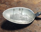 Antique Sterling Souvenir Spoon   2 Sided Massachusetts Bean Pot Fish Indian 19g