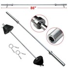 7ft Chrome Olympic Barbell Bar 2  Weightlifting Powerlifting Workout Gym Bar