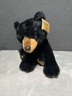 The Petting Zoo Black Bear Plush 12  I m Recycled Soft Stuffed Animal Toy Lovey