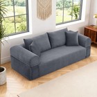 2-in-1 Convertible Sofa Bed modern Corduroy Futon Sleeper Couch With Side Pocket
