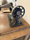 Vintage 1919 Singer Sewing Machine With Treadle Wheel And Cabinet