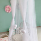 Kids Mesh Canopy Mosquito Net Tulle Curtain With Garland Dome Tent Bedding Home