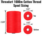 100  Cotton Quilting Sewing Thread 1000m By The Spool -  50 Colors Available