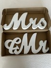 Mr And Mrs Wedding Wooden Sign Table Top Standing Party Decor