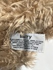 Russ Berrie    berry    Shaggy Brown Teddy Bear Holding Strawberry 10    Vintage Plush