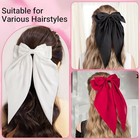 Large Bow Hair Clips For Women   Girls  5-pack      Bow-knot Ribbon Claw Clips 