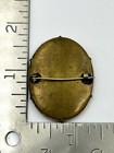 Vtg Antique Victorian Porcelain Gold Foil Edge Hand Painted Women s Brooch Pin