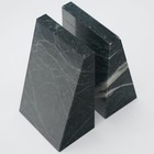 Black Marble Stone Bookends Pair 7 5 Lb Trapezoid Modern