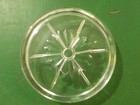 Set Of 4 Vintage Cut Crystal Glass Drink Coasters   Ribbed Starburst Pattern   ms