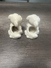 Set Of Two Vintage Ceramic Bulldog Planters 4 h