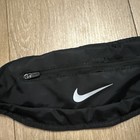 Nike Unisex One Size Black Running Waistpack Two Zip Pockets Breathable Mesh