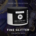 Meyspring Dazzling Diamond White Fine Glitter Powder 50g - Synthetic Mica Powder