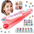 Hair Gem Stamper Kit With Hair Ties  Clips  And Reusable Shining Diamonds Toys