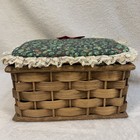 Granny   s Sewing Basket Fabric Top Cushion Bottom Holiday Cottagecore Vintage