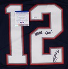 Robert O neill  never Quit  Signed Tom Brady Patriots Nike Style Jersey  psa Coa