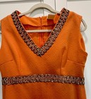 Vintage 1960s Orange And Sequin Dress Costume 