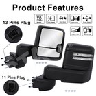 Left right Black Tow Mirrors For 2019-2024 Chevy Chevrolet Silverado Gmc Sierra