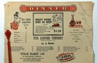 1962 Original Vintage Menu The Raleigh Hotel Washington Dc   Swizzle Stir Stick