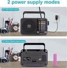 Retro 4-band Am fm sw Portable Radio With Usb Power And Rechargeable Battery