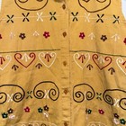 Vintage Carolina Colours Mustard Embroidered Blouse Size M