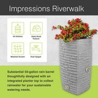 Good Ideas Impressions Riverwalk 50 Gal Rain Saver With Spigots  Light Granite