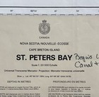 Vintage 1983 St Peters Bay Nova Scotia Nautical Chart Map - 47    X 33   