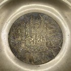 Vintage Asian Pattern 10  Brass Bowl Etched Dish Bowl Plate 6  Antique