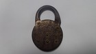Vintage Vigilant Yale   Towne Steel Pancake Padlock Lock Hollow Barrel Style Key