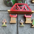 Vintage Brio Wooden Train Set 51 Piece Set Engine Shed Stone Sweden Montessori