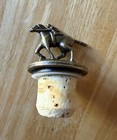 Blantons Bourbon Bottle Stopper Letter L Horse And Jockey Pewter Cork Topper