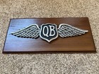Vintage Quiet Birdmen  qb  Wings Aviation Plaque Sign  21 x9 5   Faux Wood