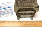 Vintage National Safe Cast Iron Steel Combination Lock Coin Bank