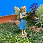 Fairy Garden Miniature Figurine  Fairy Standing Holding Wildflowers  Small Fairy