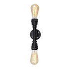 Vintage Edison Industrial 2-light Bathroom Vanity Light- 2 Bulb Loft Black
