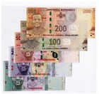 Set 5 Pcs Swaziland Eswatini 10 20 50 100 200 Emalangeni Unc New Banknote