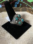 Nice Heavy Vintage Sterling Silver And Turquoise Ring 02-183 