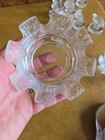Lalique Frosted Crystal Saint Nicholas Frosted Ashtray   Trinket 8 Cherub France