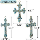 3 Pcs Cast Iron Cross Wall Decor Metal Decorative Hanging Crosses Rustic Home