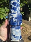 12  19thc Chinese Antique Nanking Crackleware Gu Shape Vase Af 