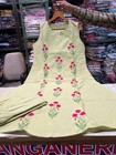 Women   s  Floral Embroidered Kurti Palazzo Set Cotton A-line Handmade Kurta Set