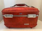 Vintage American Tourister Marbled Red Train   Travel Case Makeup