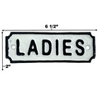 Ladies Old Fashioned Restroom Sign In Cast Iron 6 5 Inches