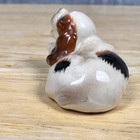 Vintage Basset Hound Puppy Dog Figurine Statue 1 75  Ceramic Sweet Face Mcm
