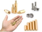 180-pcs M3 Male Female Hex Brass Spacer Standoff Screw Nut Assortment Kit
